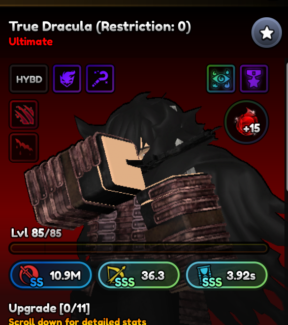 True Dracula Đã Evo Random Chỉ Số